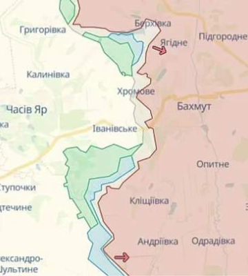 Череватий про успіхи ЗСУ під Бахмутом: Є просування від 600 до 1000 метрів