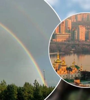 Унікальне явище: подвійна веселка з'явилася у Києві