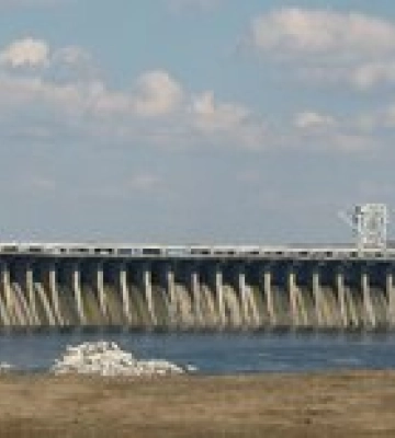 Появилось фото обмеления возле Днепровской ГЭС после подрыва россиянами Каховской станции