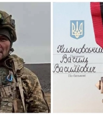 Залужний відзначив «Золотим хрестом» волинянина Василя Кияновського 