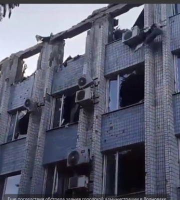 В Волновахе "бавовна": повреждено здание администрации