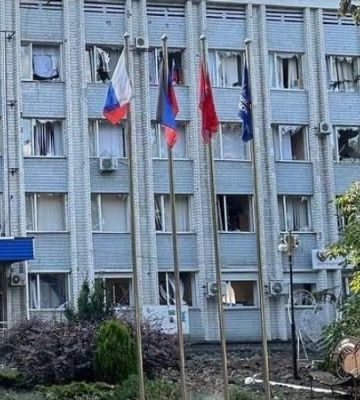 В Волновахе прилетело по зданию оккупационной «администрации»