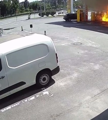 З&#039;явилось відео з аварією на АЗС в Києві