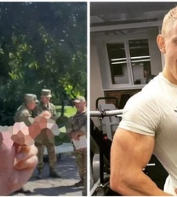 У Полтаві чоловік назвав захист Батьківщини &quot;убивством людей за гроші&quot; і нагрубив українським військовим. Відео
