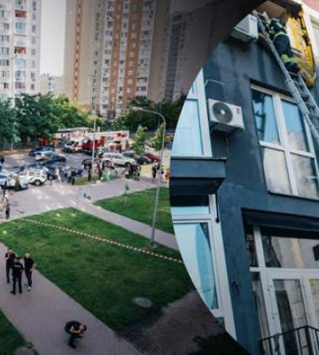 Окна с рамой отлетели на несколько метров: в Киеве взорвался газовый баллон в многоэтажке. Видео