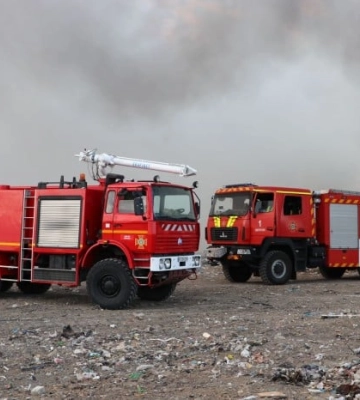 У Херсоні рятувальники загасили пожежу на несанкціонованому сміттєзвалищі