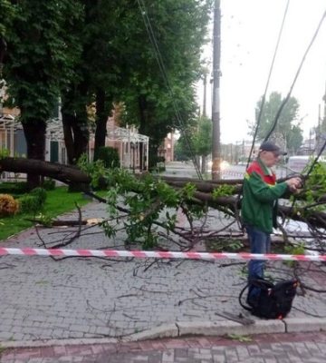 Комунальні служби усувають наслідки негоди у Запоріжжі. ФОТО