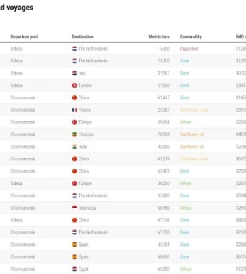 Останнє судно в межах зернової ініціативи вийшло з Одеси