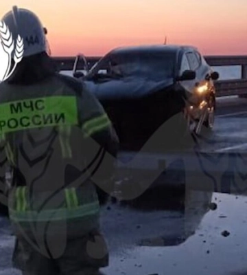 З’явилися перші фото пошкоджень Кримського мосту