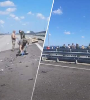 Обвал Кримського мосту: Гуменюк підозрює провокацію, а у ГУР нагадали, що ця конструкція взагалі зайва