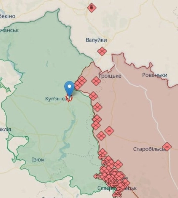 Армія рф перейшла у наступ біля Куп’янська та перекидає резерви до Бахмута