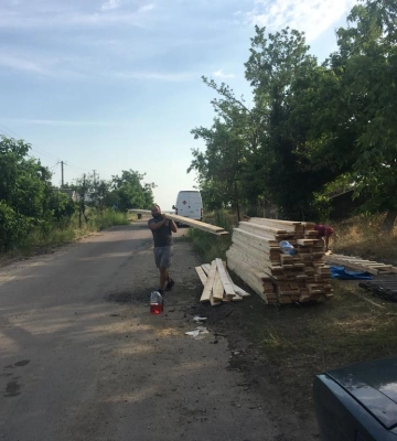 Волиняни почали відновлювальні роботи у селі Благодатівка на Херсонщині