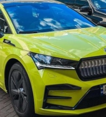 В Україні помітили унікальний електрокар Skoda Enyaq Coupe iV vRS