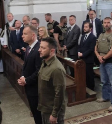 Зеленський і Дуда у день вшанування пам&#039;яті жертв Волинської трагедії прибули у Луцьк