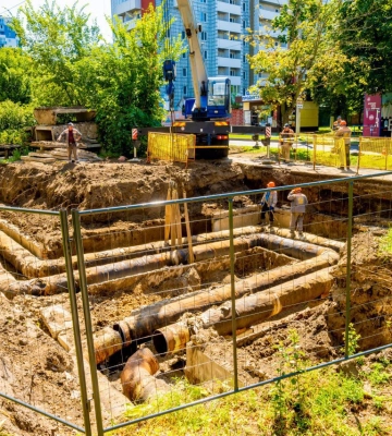 На вулиці Зерновій у Харкові перекладають тепломагістраль 