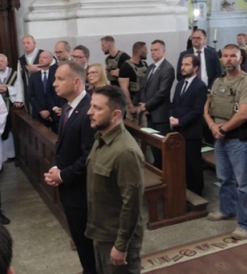 Володимир Зеленський і Анджей Дуда прибули до Луцька (фото, відео)