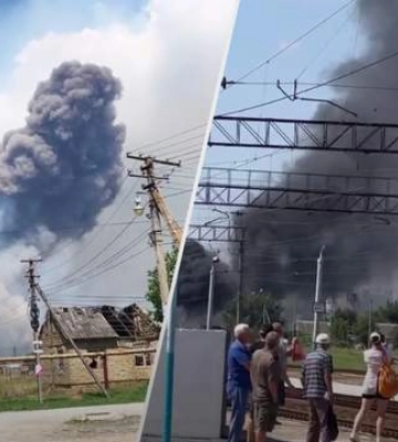 В Красногвардейском районе в Крыму детонирует склад оккупантов, видео