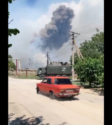 В Красногвардейском районе в Крыму детонирует склад оккупантов, видео