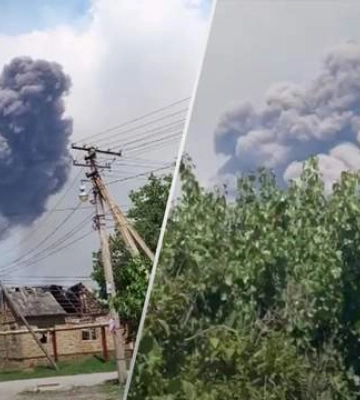 В окупованому Криму розгорілася масштабна пожежа. Фото і відео