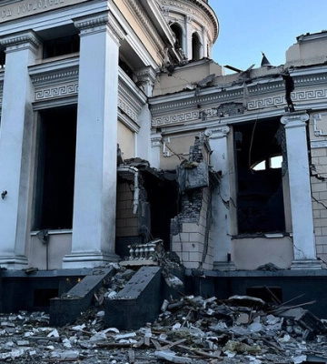 Ракетная атака на Одессу: Поврежден Преображенский собор