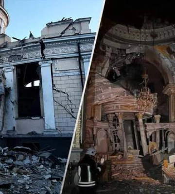 В сети показали Спасо-Преображенский собор в Одессе с воздуха: щемящее фото после атаки