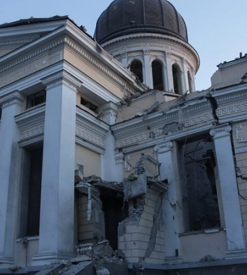 «Руйнування колосальні». В УПЦ МП показали наслідки російського удару по Преображенському собору в Одесі