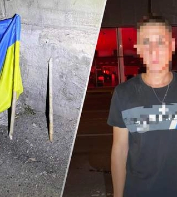Сорвал на улице флаг Украины и бросался на людей: в Одессе задержали неадеквата