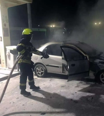 У Кривому Розі на АЗС спалахнув легковий автомобіль Daewoo (ФОТО)