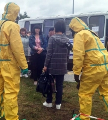 На Волині провели навчання з радіаційної безпеки: куди евакуйовуватимуть людей (фото, відео)