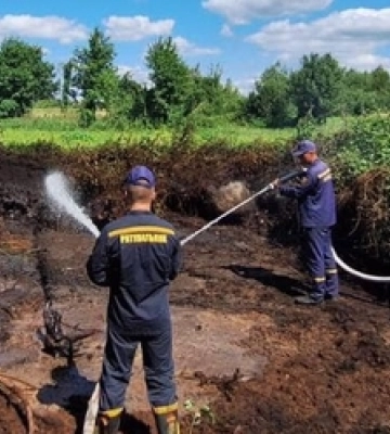 Вчасно помітили: на Волині сталося займання на торф&#039;янику 
