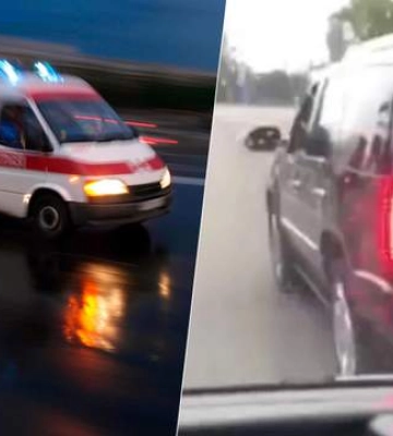 В Киеве водитель элитного авто заблокировал движение скорой: врачи везли ребенка в реанимацию
