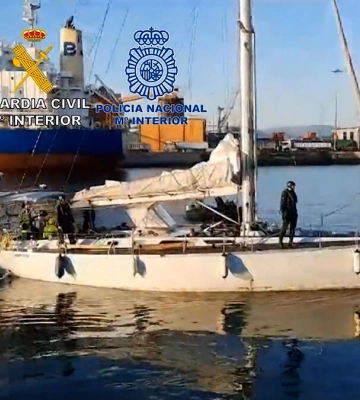 Із вітрильника біля берегів Іспанії вилучено дві тонни кокаїну