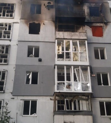 Ликвидация пожара в девятиэтажном жилом доме в городе Орехов