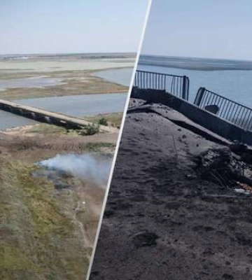 Окупаційна влада знову повідомила про чергові влучання по Чонгарському мосту