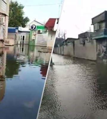 Подрыв Каховской ГЭС: город на Херсонщине до сих пор под водой (видео)