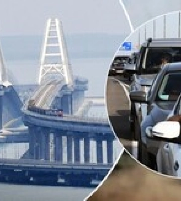 Після вибухів у Керчі на Кримському мосту утворився затор у понад 1000 машин