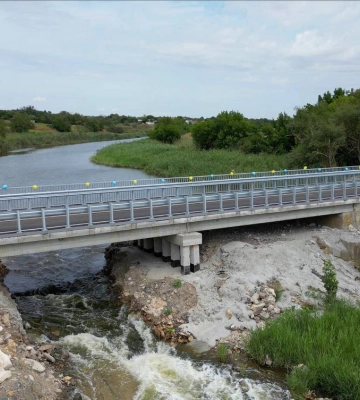 На Миколаївщині відновили ще один міст через річку Інгулець