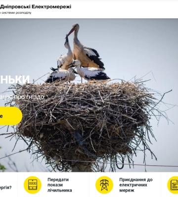 Передай інформацію про гніздо – захисти лелек: ДТЕК Дніпровські електромережі запустив нову функцію на сайті