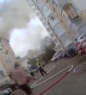 Появилось видео первых минут после обстрела Львова: российская ракета попала в дом