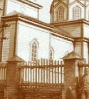 Церква в селі біля Луцька на столітній  світлині