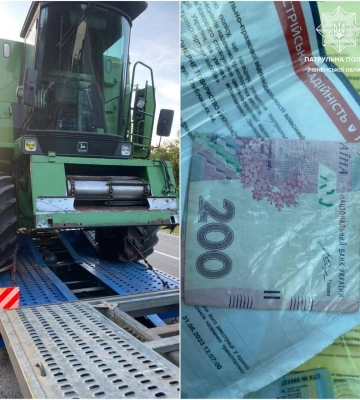 На Рівненщині зупинили водія, який перевозив великогабаритний вантаж без узгодження з поліцією