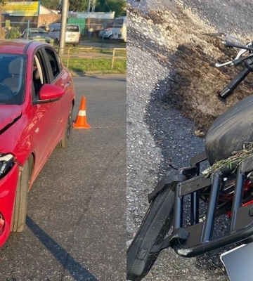 У Полтаві по вулиці Сінній легковик збив мотоцикліста: чоловіка госпіталізували до міської лікарні