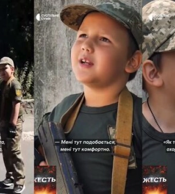 У Сумах хлопчик зголосився допомагати військовим: &quot;Я відкриваю ворота до військкомату. У мене форма є і автомат навчальний. Ну, не&amp;hellip;