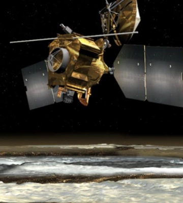 Аппарат NASA сделал снимок ледяного потока на Марсе