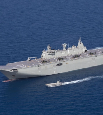 Австралия отправила в Южно-Китайское свой самый большой корабль HMAS Canberra для совместных учений с США и Филиппинами