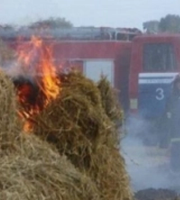 На Хустщині згоріло 20 тонн сіна