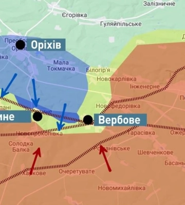 От Работино ВСУ открыли себе кратчайший путь на Токмак