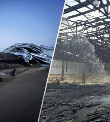 Спалахнула пожежа площею 700 квадратів: вночі росіяни пошкодили зерносховище на Одещині