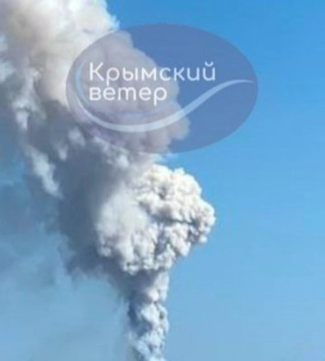 В Крыму прогремел взрыв. Над Оленовкой поднимается столб дыма — Telegram-канал