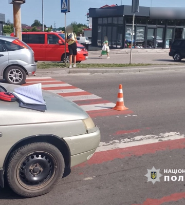 У Луцькому районі водій легковика на переході збив 12-річну велосипедистку